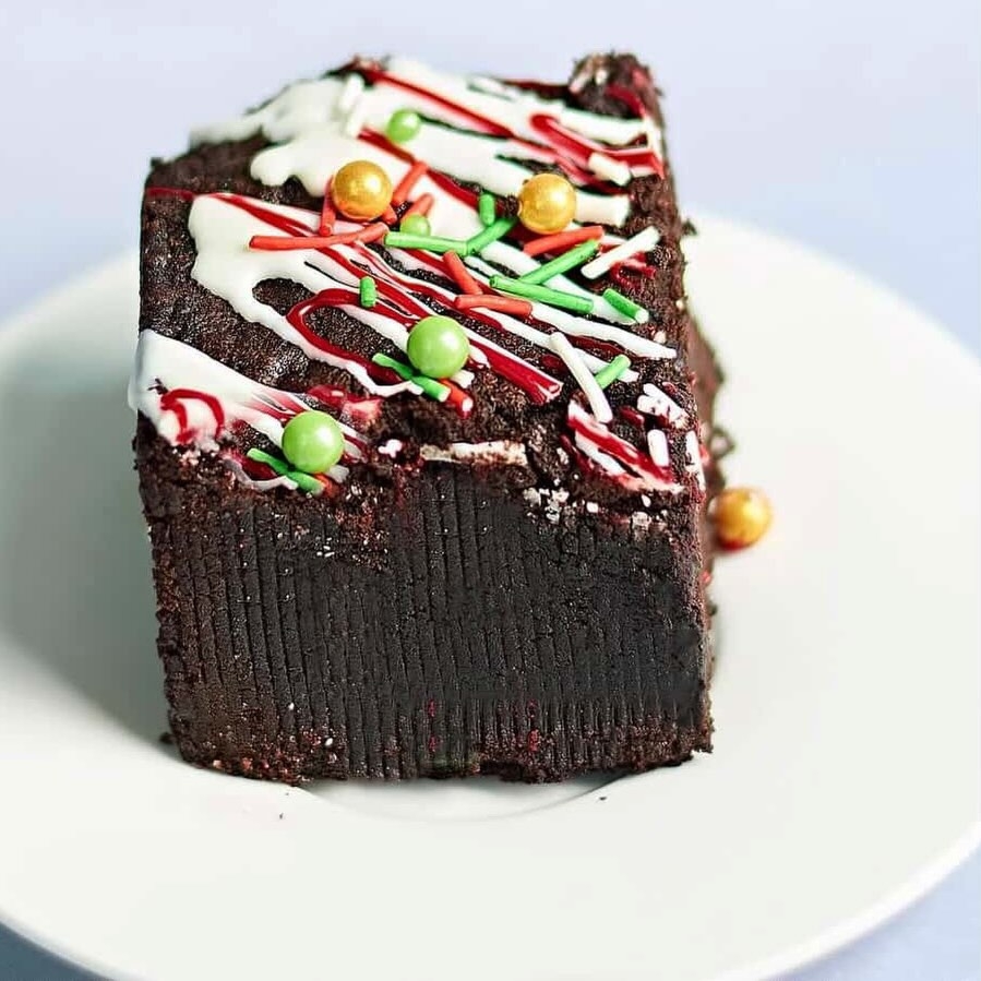 Decorated brownie